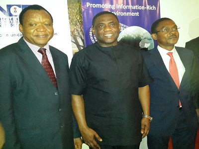 (L-): Professor Raymond Akwule, president, Digital Bridge Institute, Tony Ojobo, director, Public Affairs (NCC) and Dr. Pious Onobhayedo, head, Design & New Media Department, School of Media & Communication, Pan Atlantic University, during NCC organized capacity building workshop for ICT journalists in Lagos